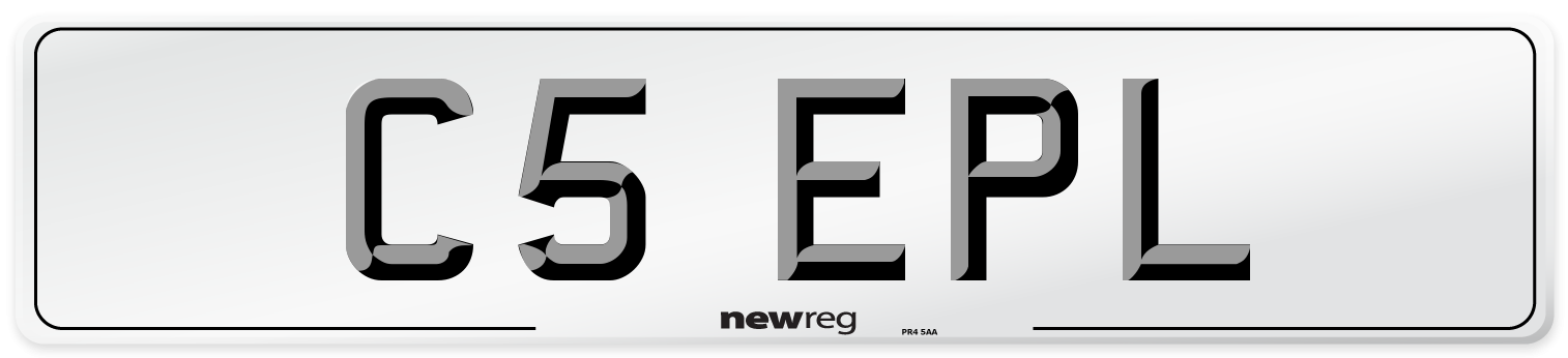 C5 EPL Number Plate from New Reg